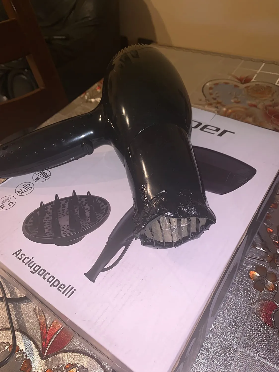 Beper 40.979 asciugacapelli 2000W nero con diffusore
