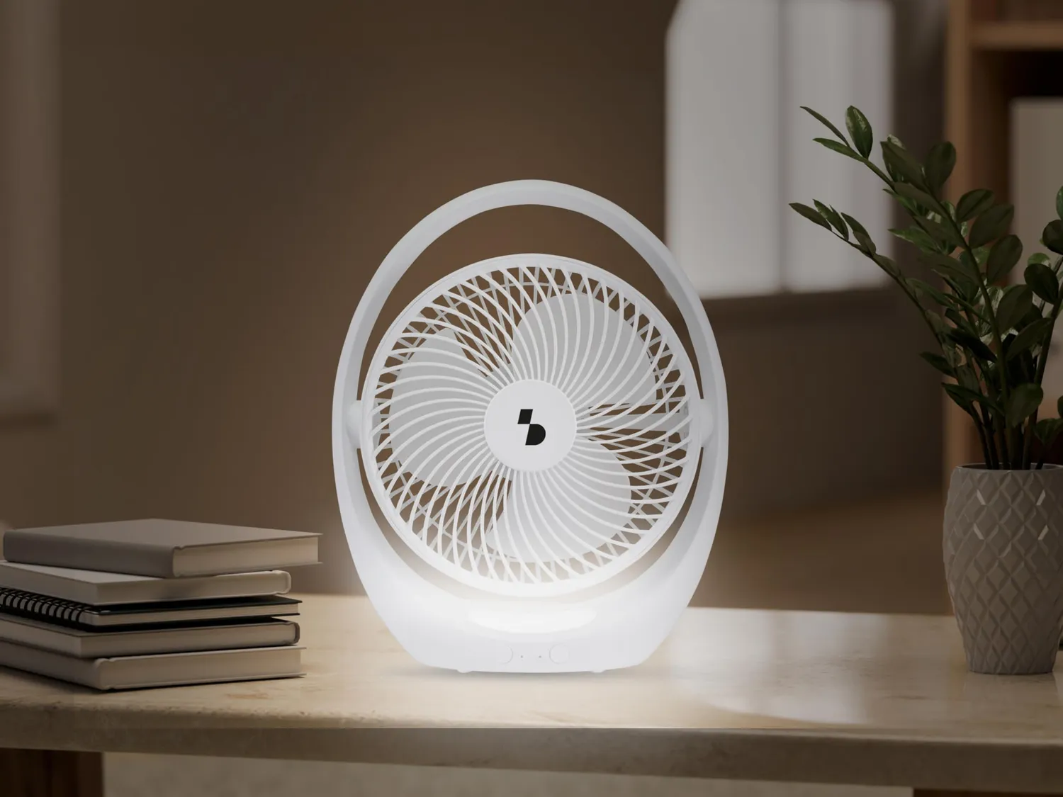 Beper P206VEN425 ventilatore da tavolo ricaricabile LED