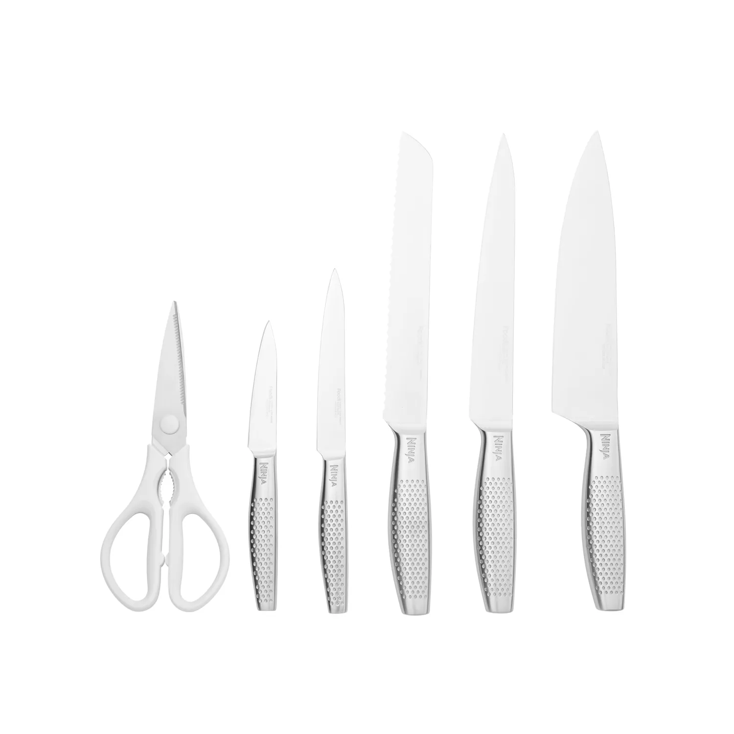 Ninja StaySharp set 6 coltelli cucina ceppo bianco affilatore
