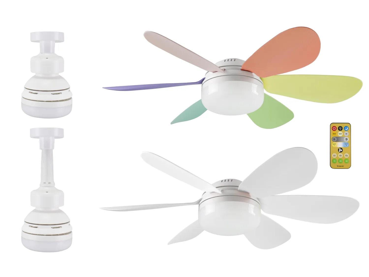 Beper P206VEN610 ventilatore da soffitto con luce 40W telecomando