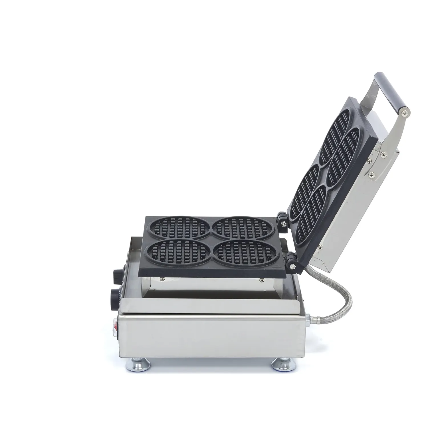 Maxima Piastra Waffle Rotonda 4 Pezzi Timer 1750W