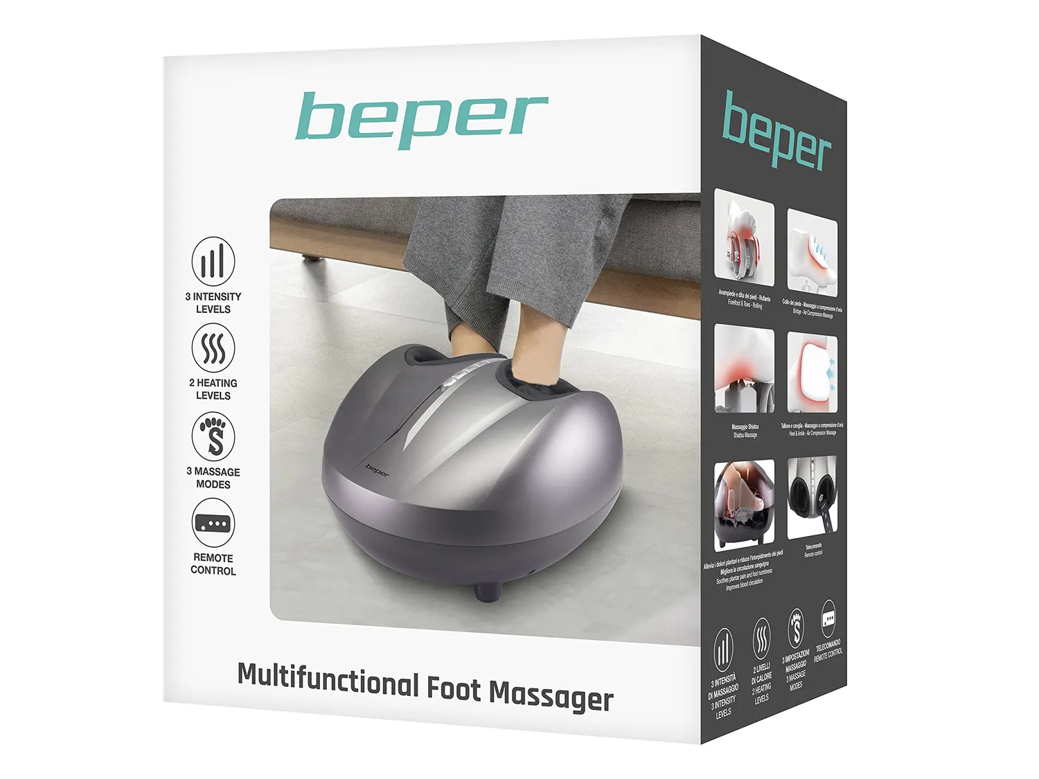 Beper P302MAS050 massaggiatore piedi shiatsu con calore