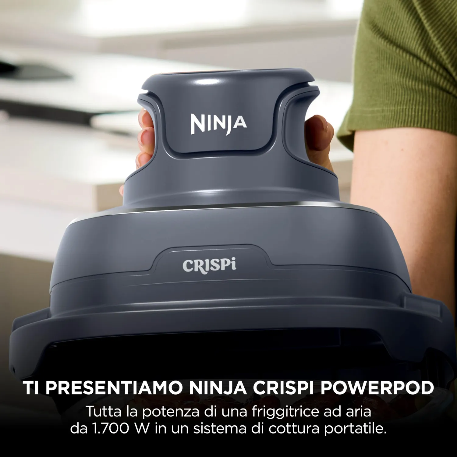 Ninja CRISPi FN201EUBL1 friggitrice ad aria vetro blu 3,8L+2,3L