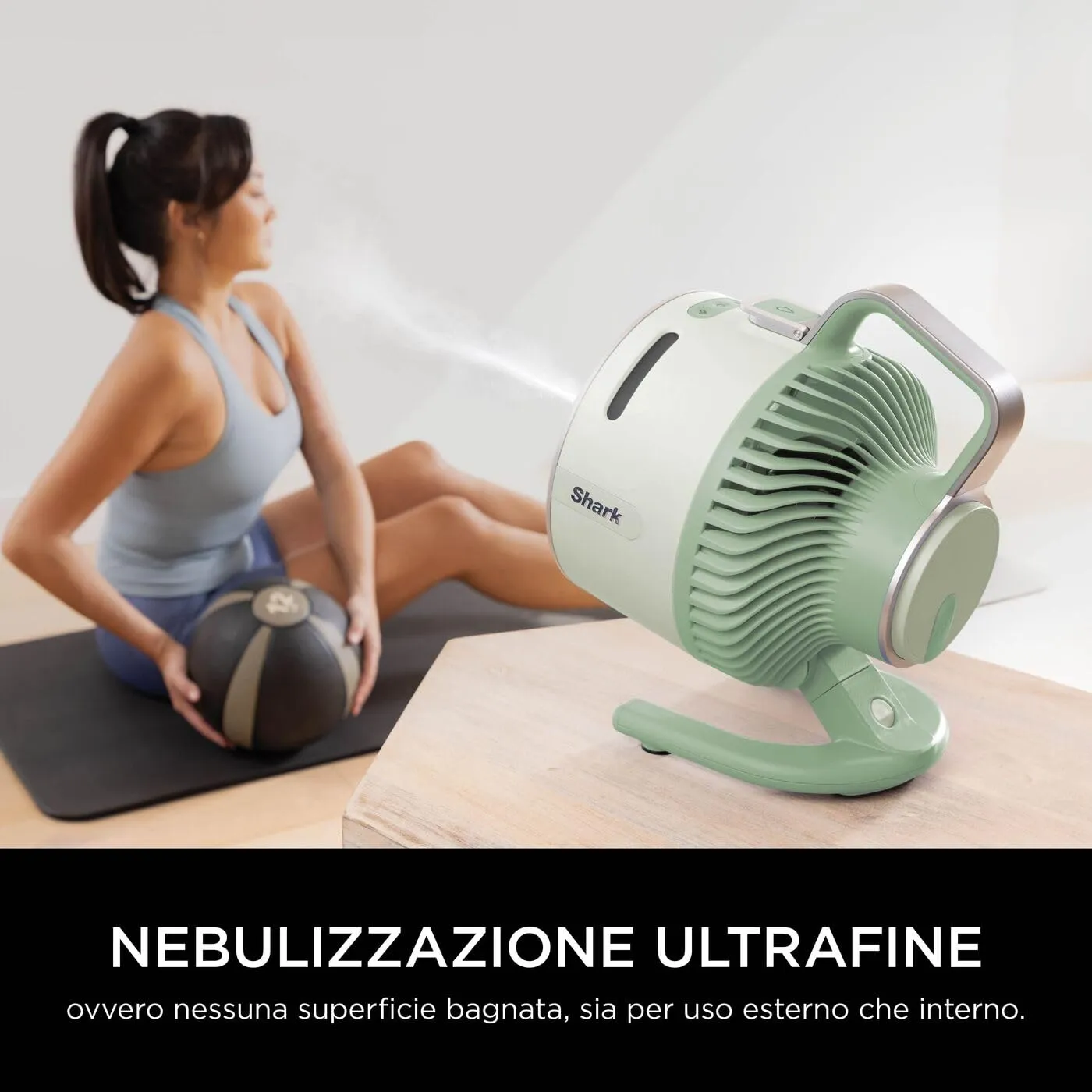 Shark FlexBreeze HydroGo Ventilatore Portatile Verde Menta