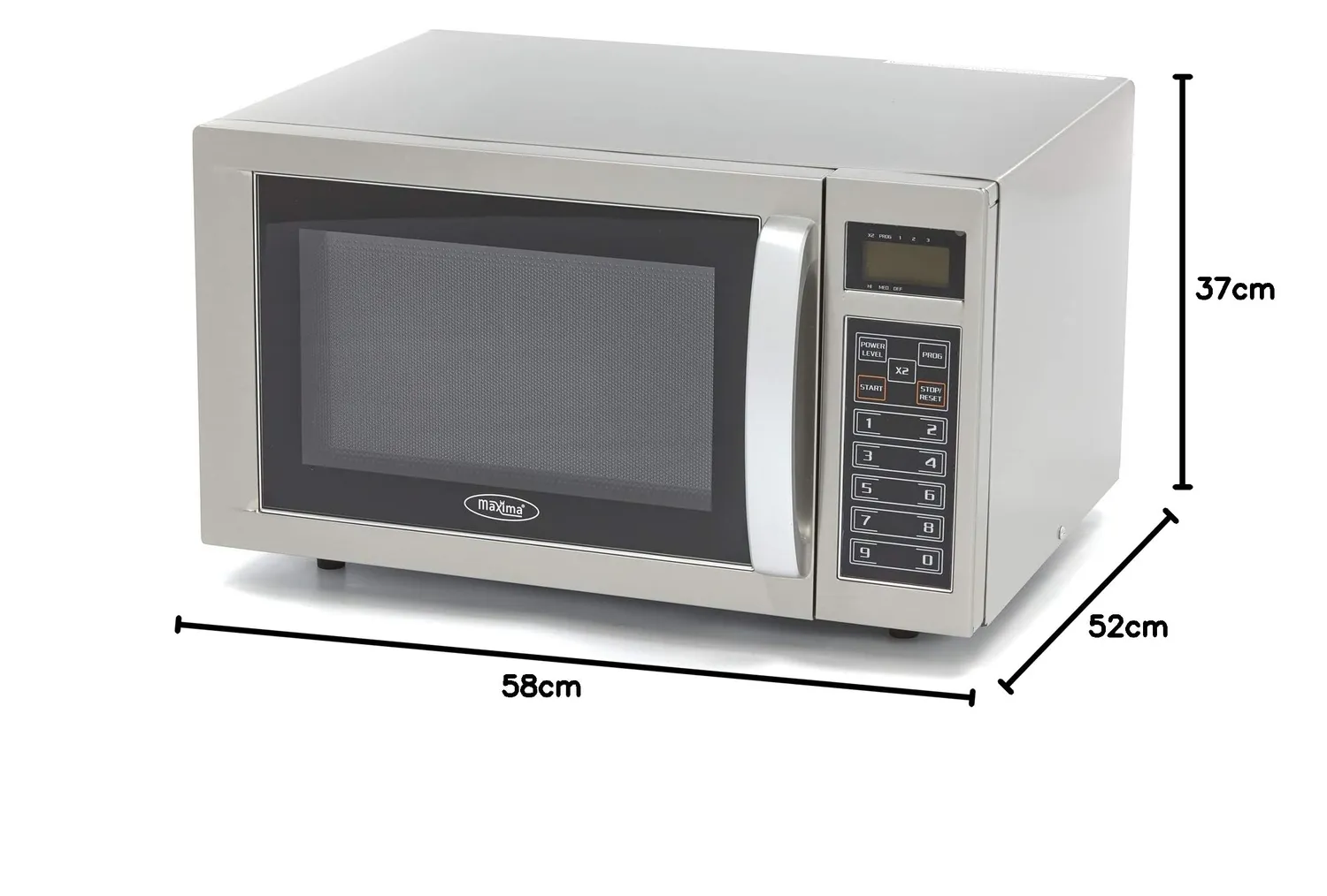 Maxima Microonde Professionale 1000W 20 Programmi Inox