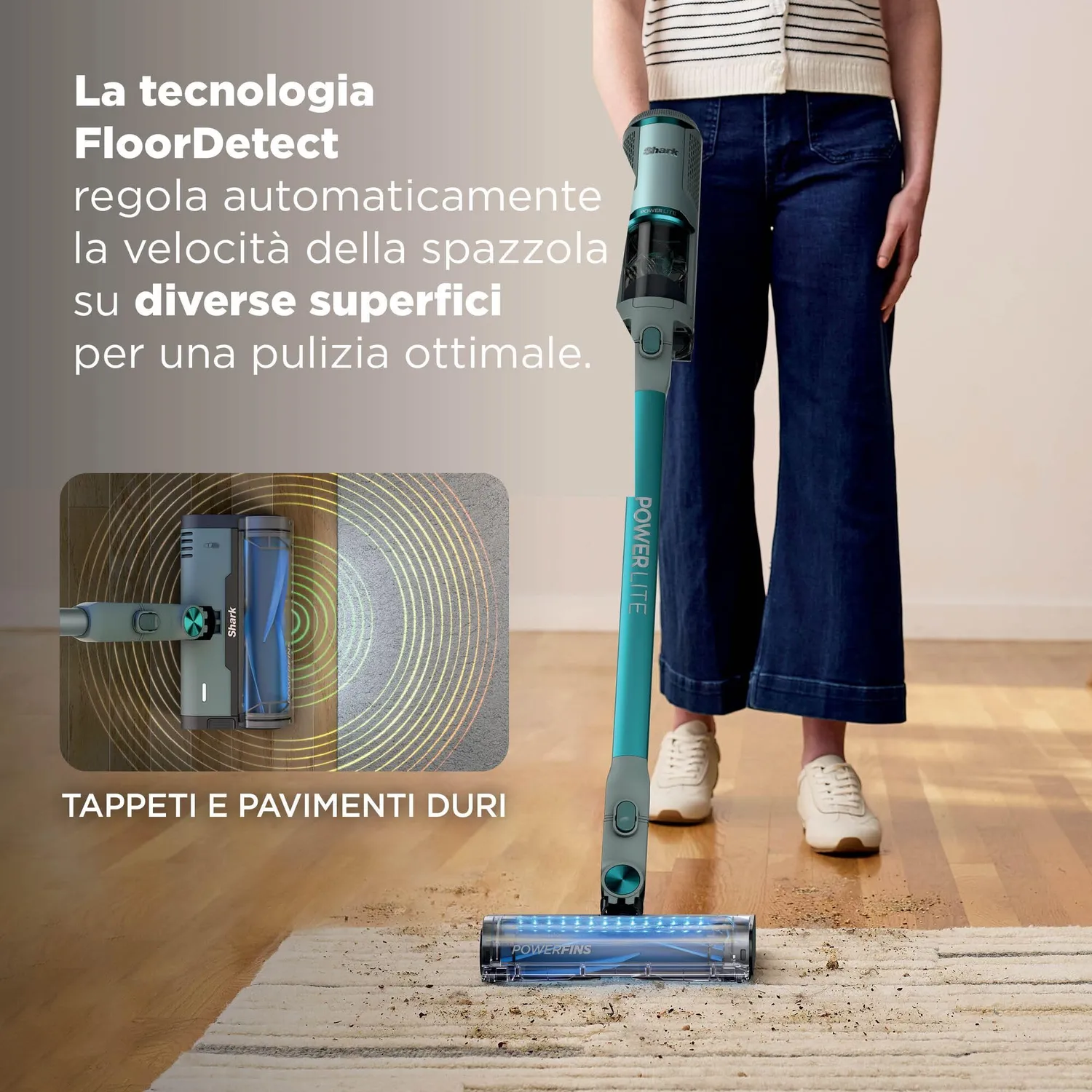 Shark PowerLite BU1623EU aspirapolvere senza fili turchese