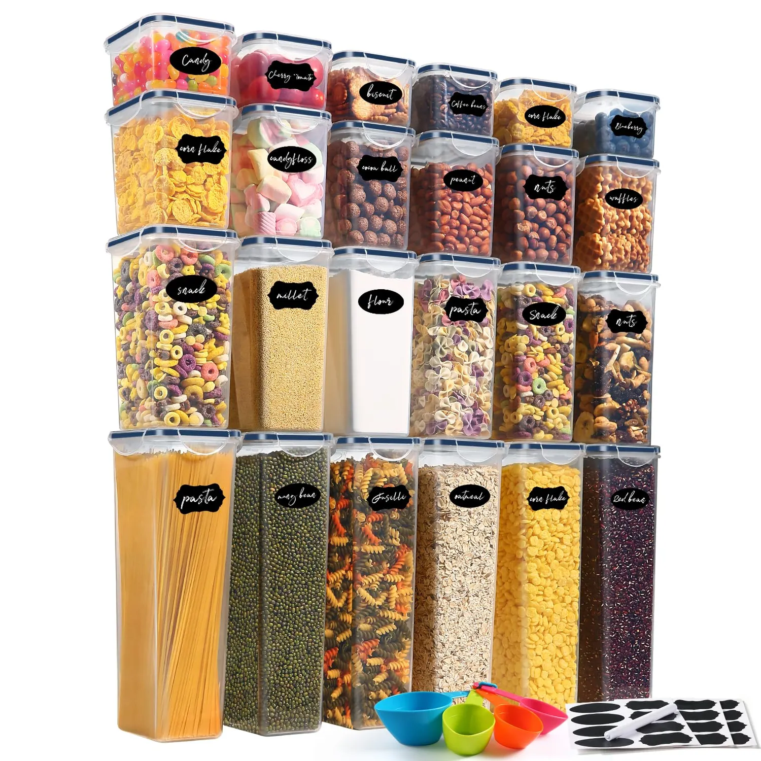 Yashe Contenitori Ermetici Alimenti Set 4 Pezzi 3,7 L Senza BPA