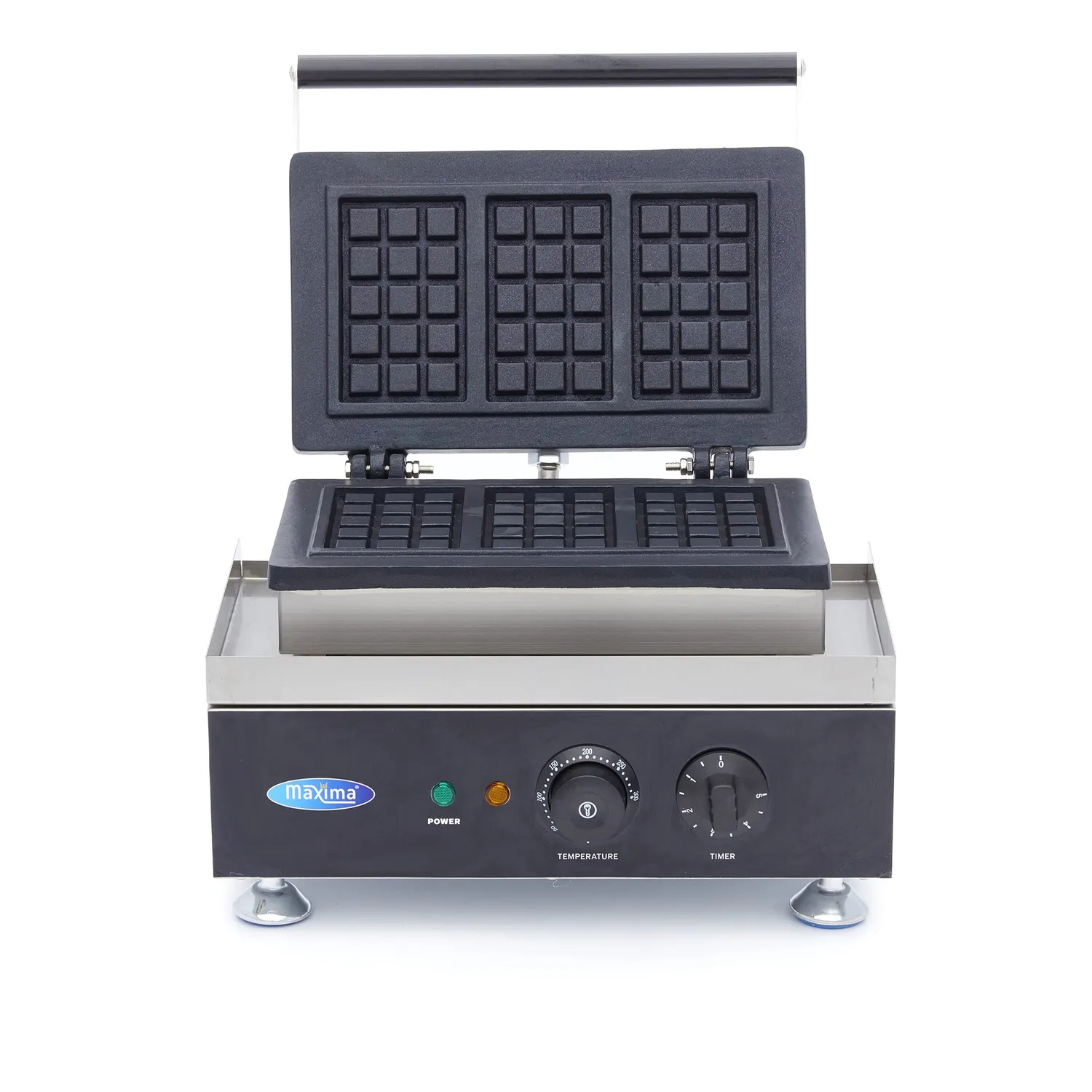 Maxima Gastro Belga 3 Pezzi Piastra Waffle Professionale