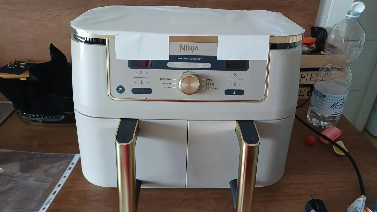 Ninja Dual Zone MAX friggitrice ad aria 9,5L pietra oro doppia