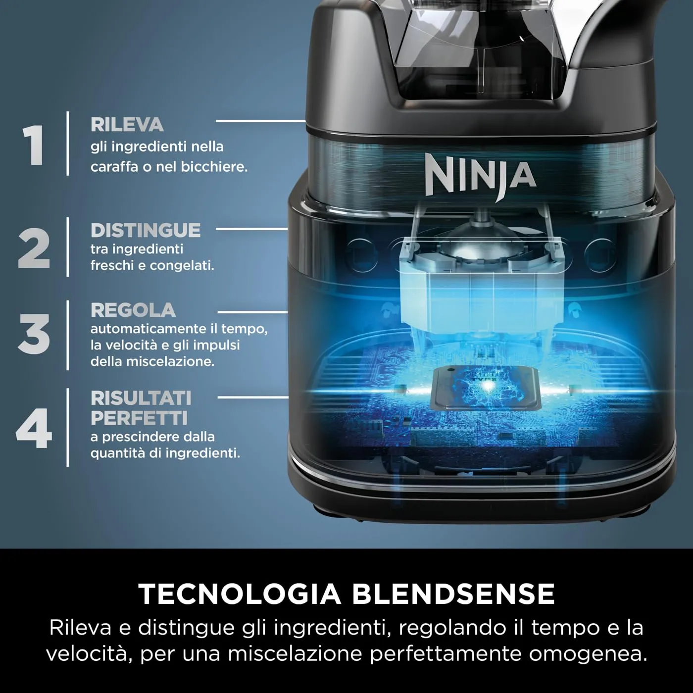 Ninja Detect Power Pro TB301EUCP Frullatore 1200W Nero Rame