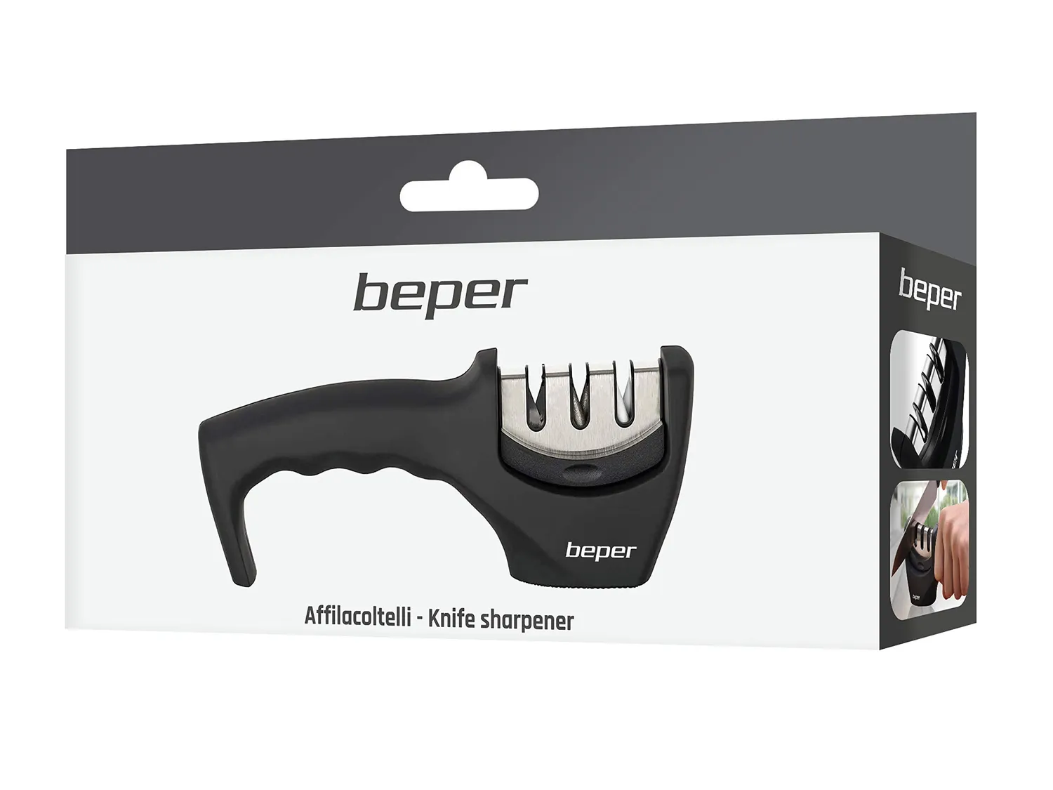 Beper C107UTT001 affilacoltelli manuale 3 livelli nero