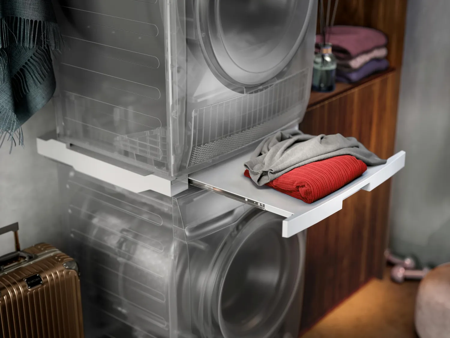 AEG A1WYHSK1 Kit Montaggio Colonna con Vassoio 52-67cm