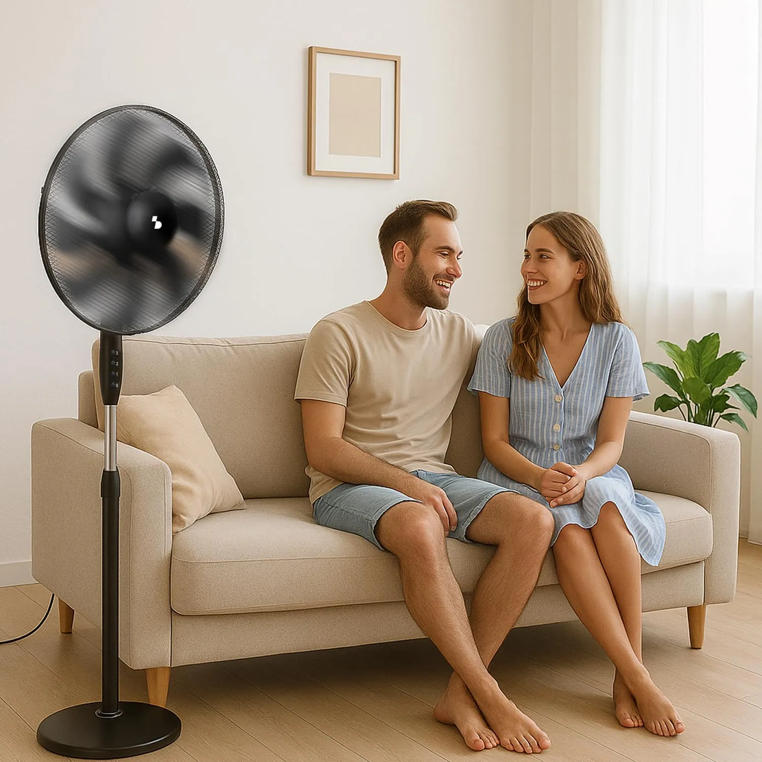 Beper P206VEN120 Ventilatore a Piantana 40 cm Nero