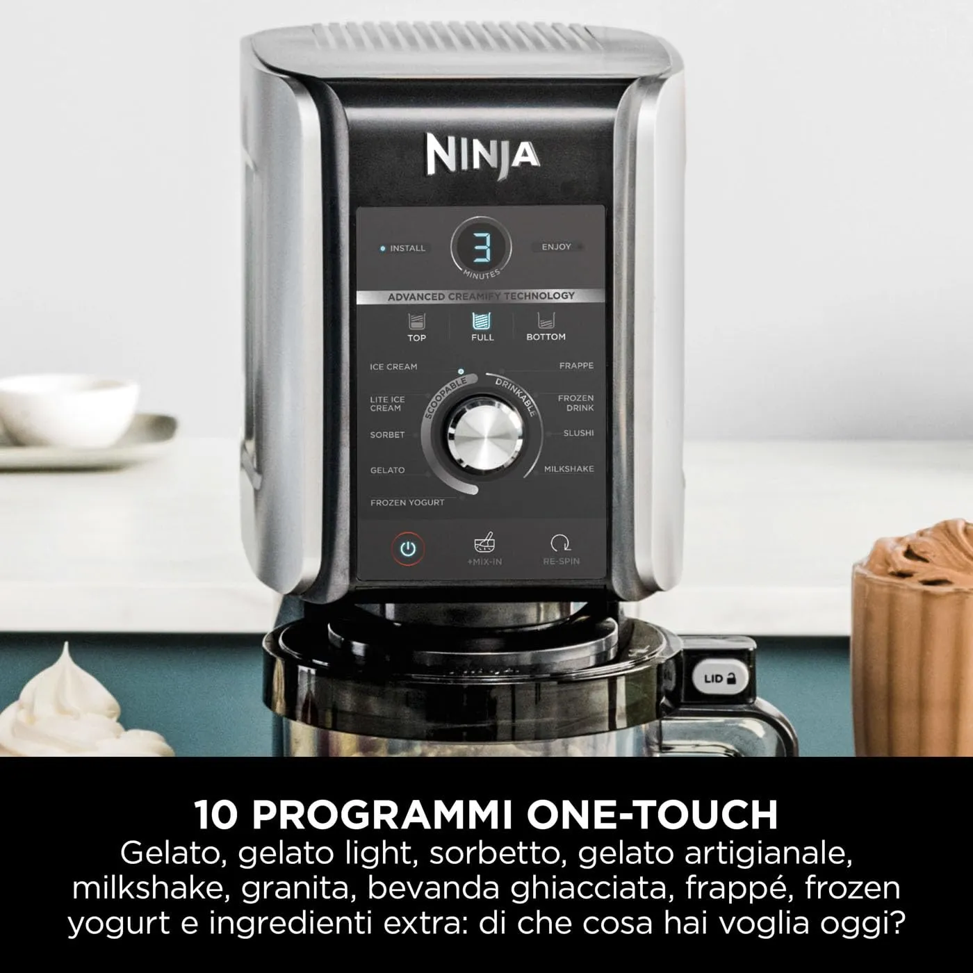 Ninja CREAMi Deluxe gelatiera 2x710 ml 10 programmi