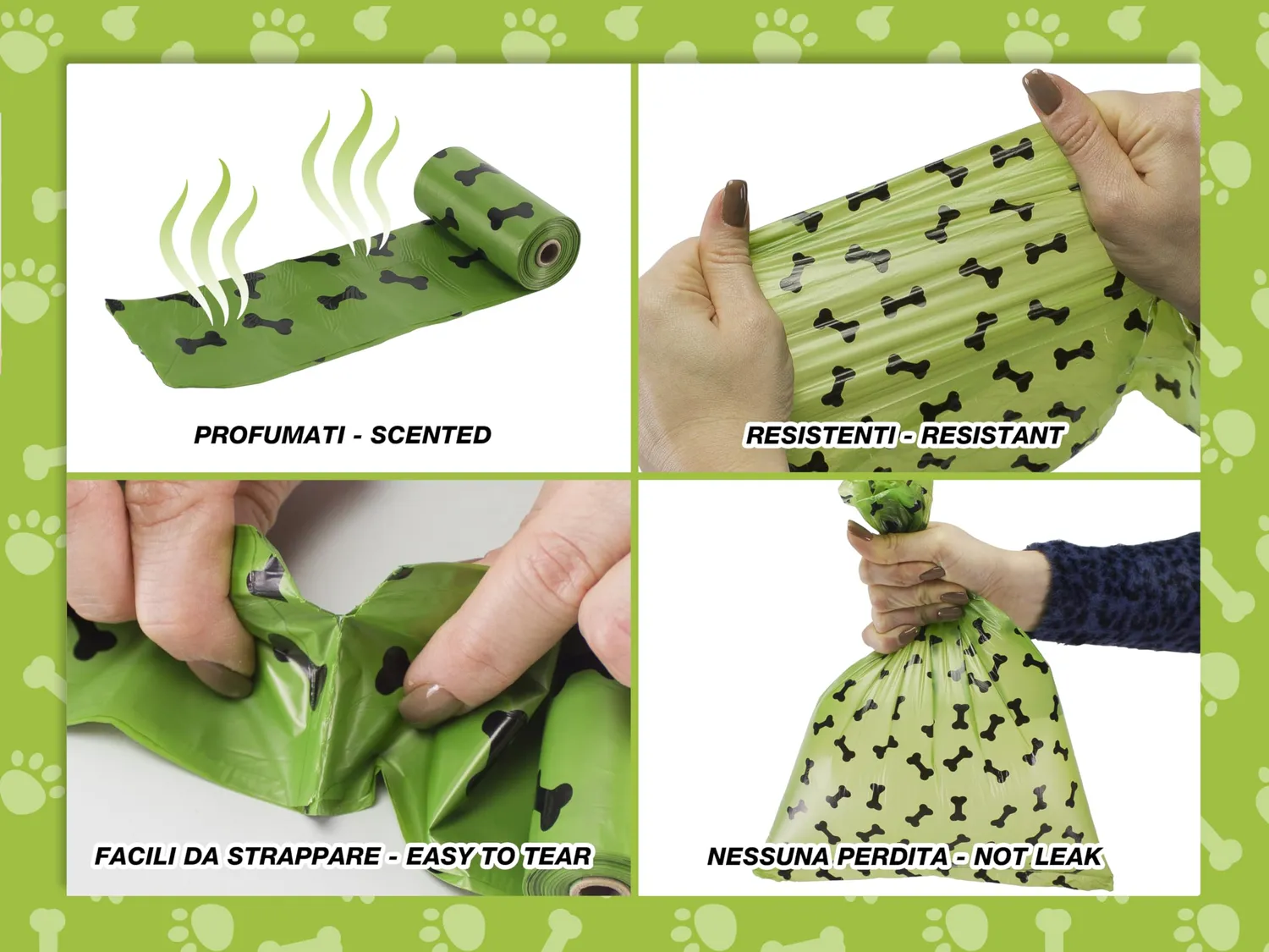 Beper Sacchetti Cane Profumati Verdi 45 Pezzi