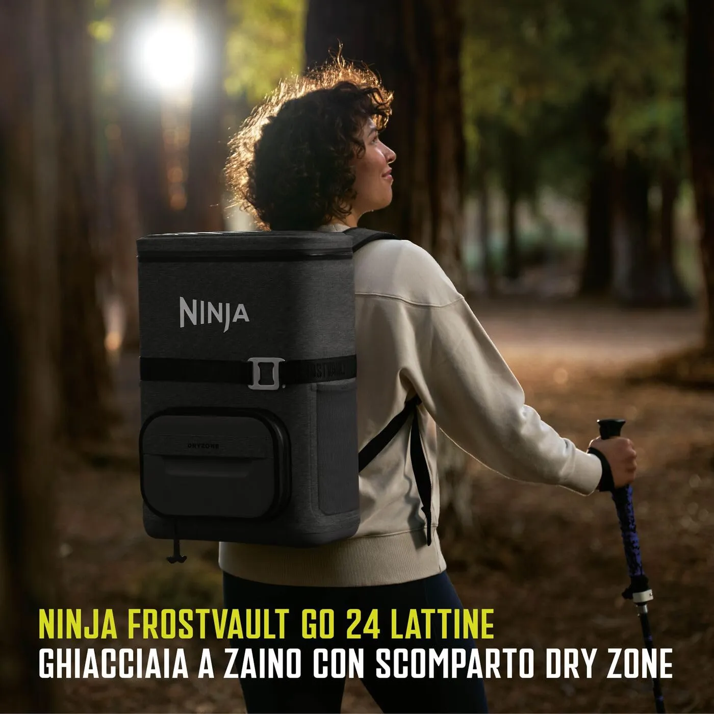 Ninja FrostVault Go Zaino Frigo 17L Grigio 24 Lattine
