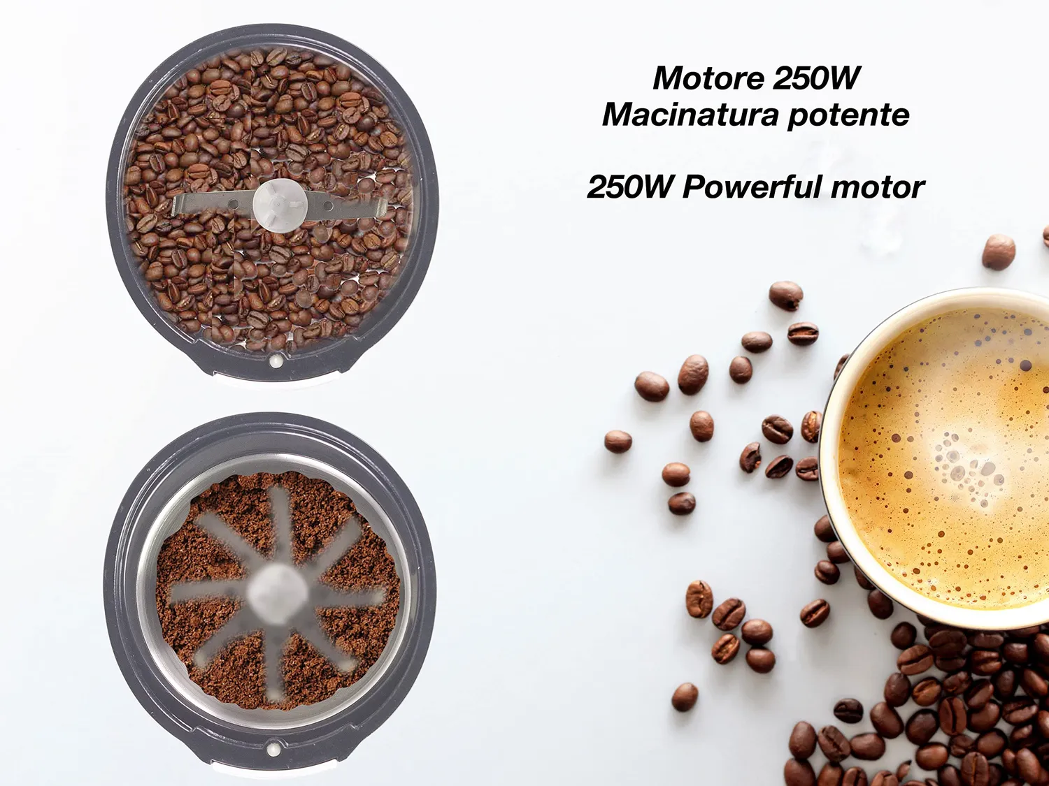 BEPER BP.581 Macinacaffè Elettrico 250W 100 g Spezie