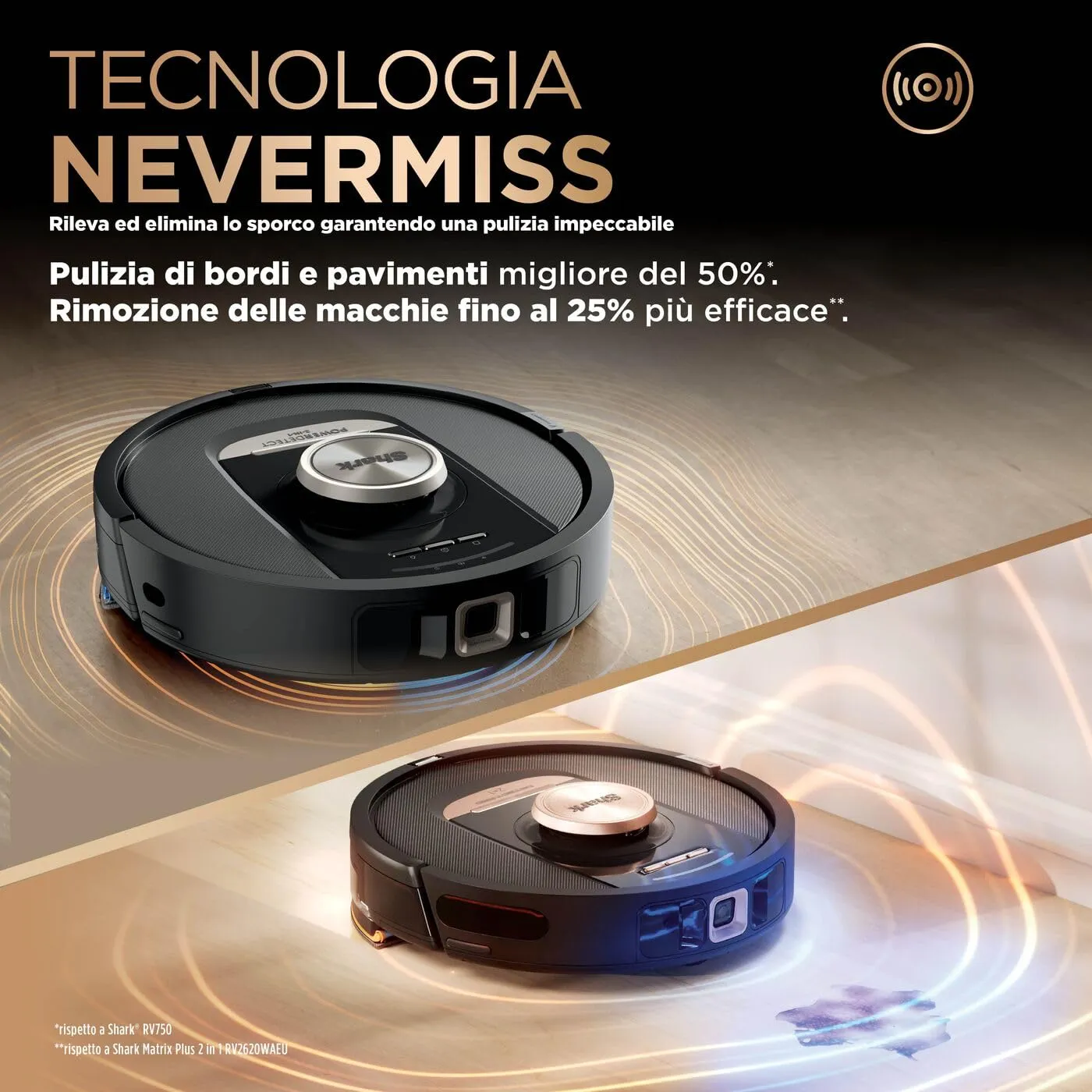 Shark PowerDetect NeverTouch Pro robot aspirapolvere nero 60 giorni