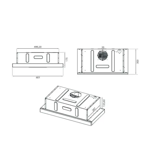 Samet NewSlim60 cappa sottopensile 60 cm nero inox