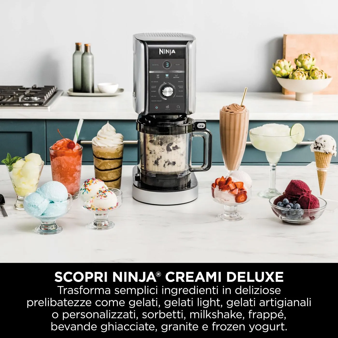 Ninja CREAMi Deluxe gelatiera 2x710 ml 10 programmi
