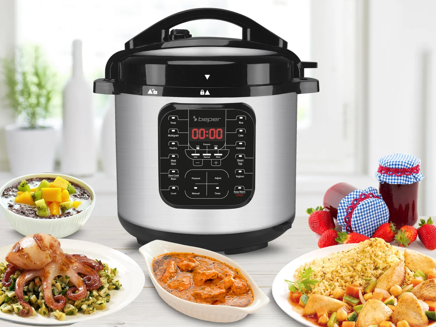 Beper P101COS001 Multicooker Pentola Pressione 6 L 15 Programmi