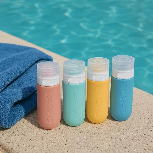 Beper C302AAC010 set 4 flaconi viaggio silicone 90 ml
