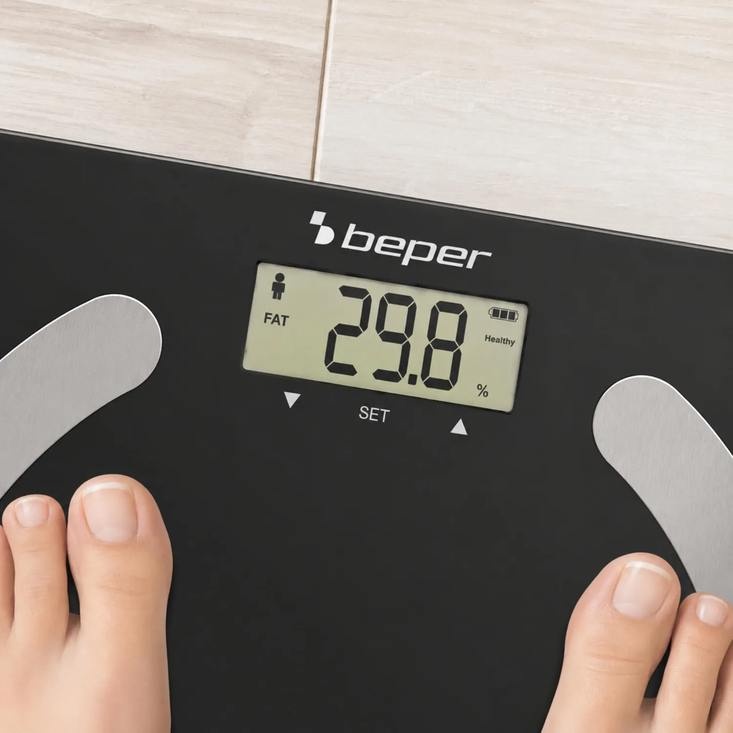 Beper P303BIP051 Bilancia Pesapersone 180 kg LCD