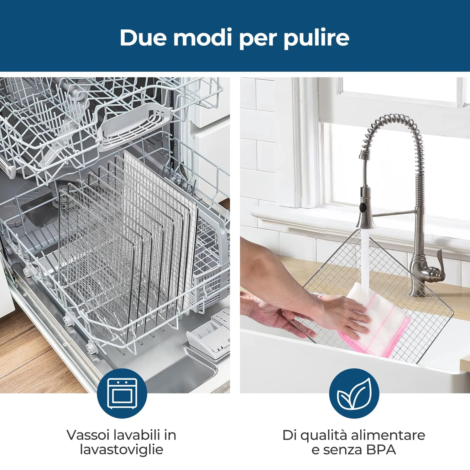 YASHE essiccatore alimentare 9 vassoi inox 1000W