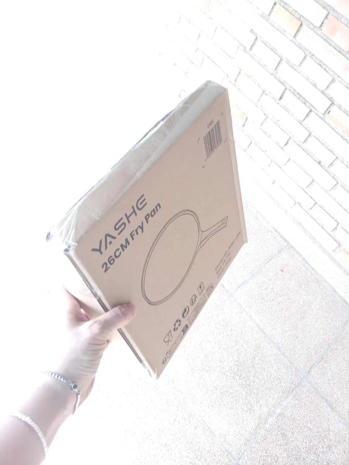 YASHE Padella Crepes 26 cm Nera Senza PTFE Induzione