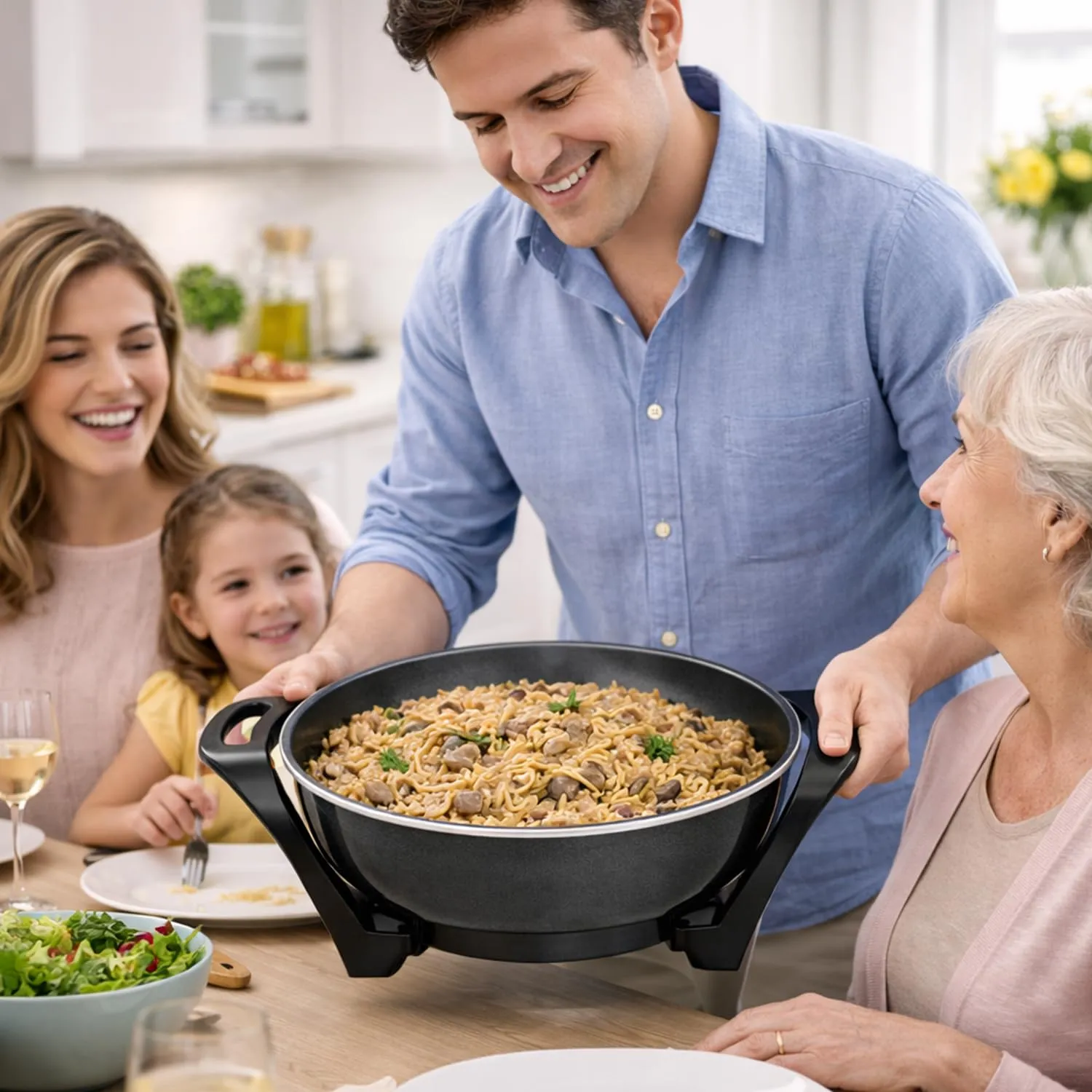 Beper P101COS100 wok elettrico 33 cm 5 litri ceramica