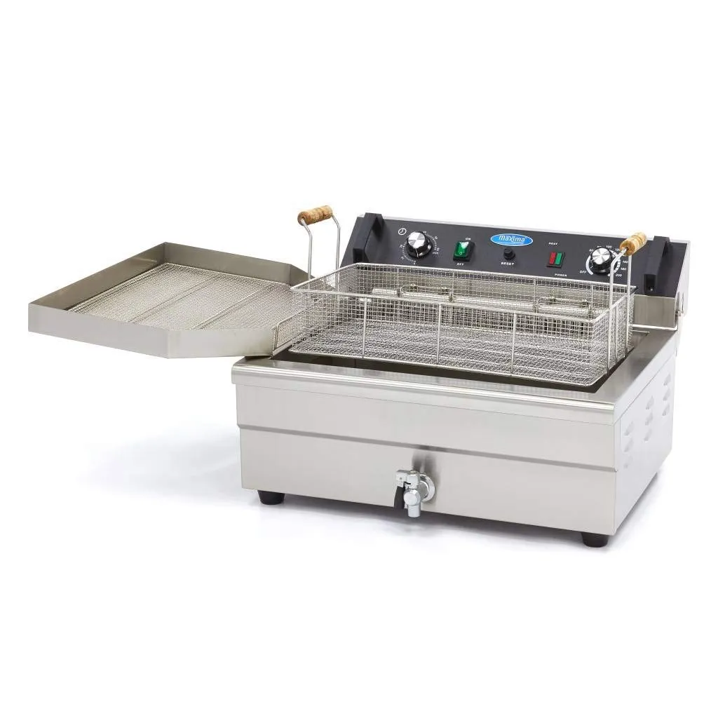 Maxima friggitrice elettrica 20L 1 cestello con scarico