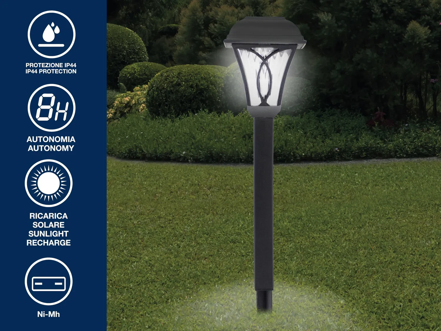 Beper P207ILO040 lampade solari giardino set 4 pezzi picchetto