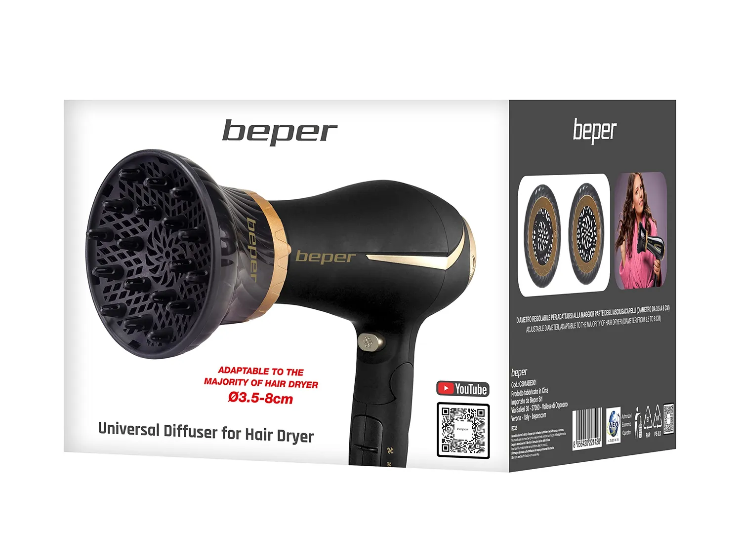 Beper C301ABE001 diffusore phon universale nero
