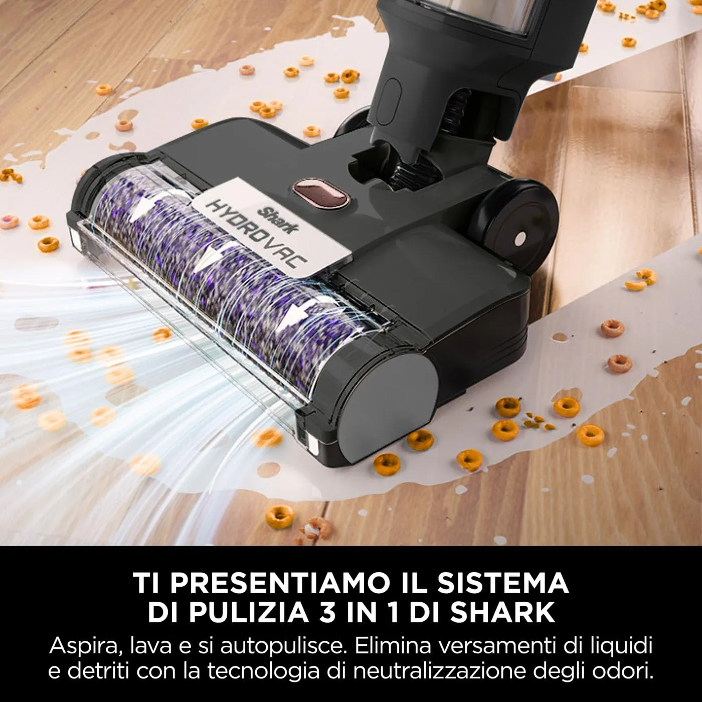 Shark HydroVac lavapavimenti senza filo nero