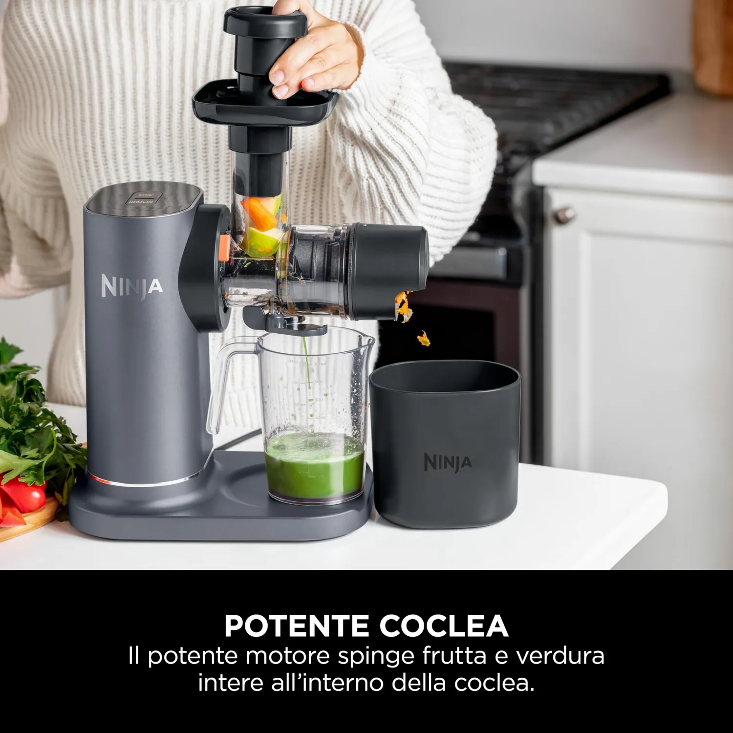 Ninja Cold Press estrattore succo a freddo 3 in 1 grigio