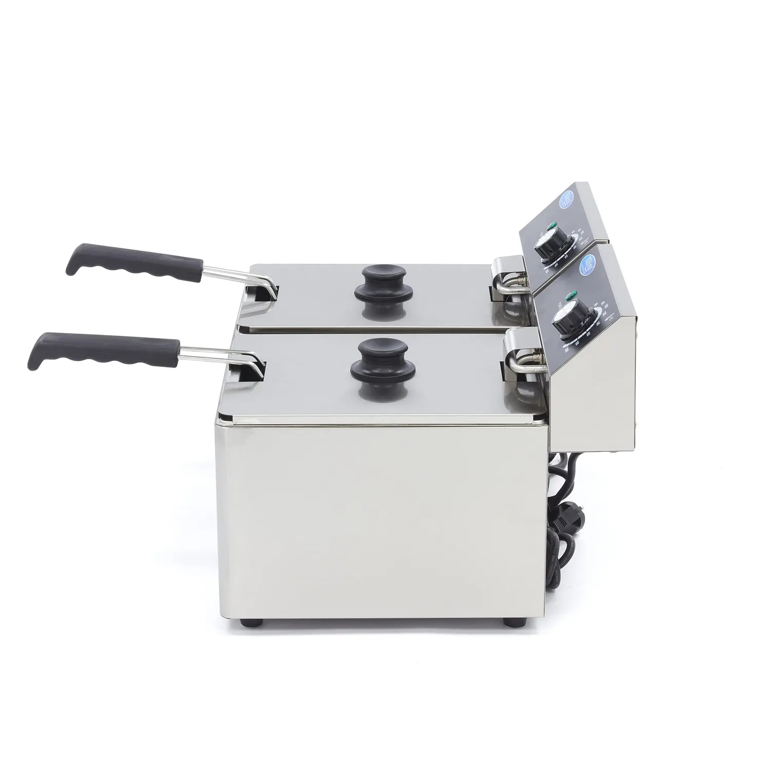 Maxima friggitrice doppia 2x8 L 2 cestini professionale 2,8 kg