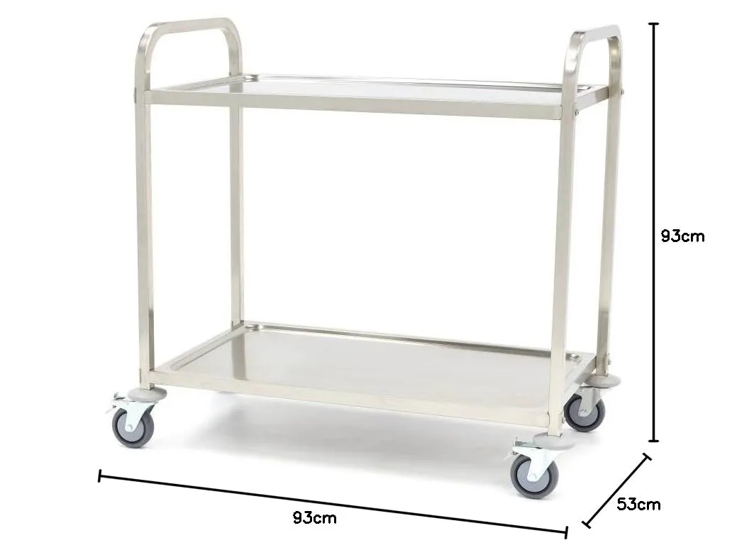 Pizza Maxima Carrello servizio inox 2 ripiani 40 kg