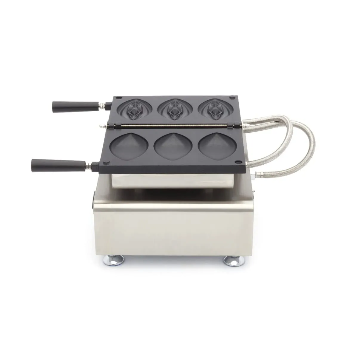 Maxima Piastra per Waffle Girevole 3 Pezzi Forma Speciale