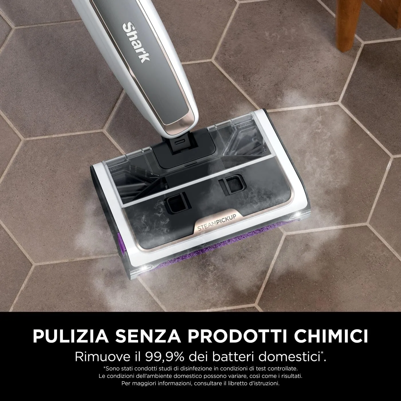 Shark SteamPickUp scopa vapore 3 in 1 bianca