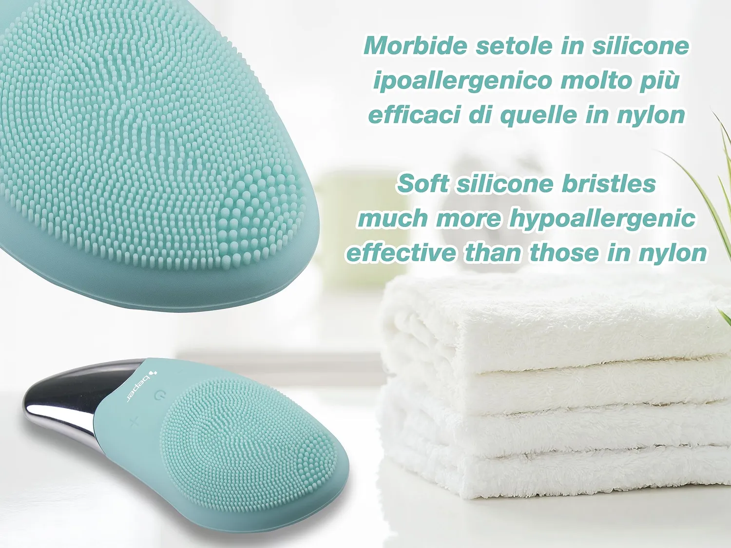 Beper P302VIS002 Spazzola Viso Sonica Silicone Ricaricabile