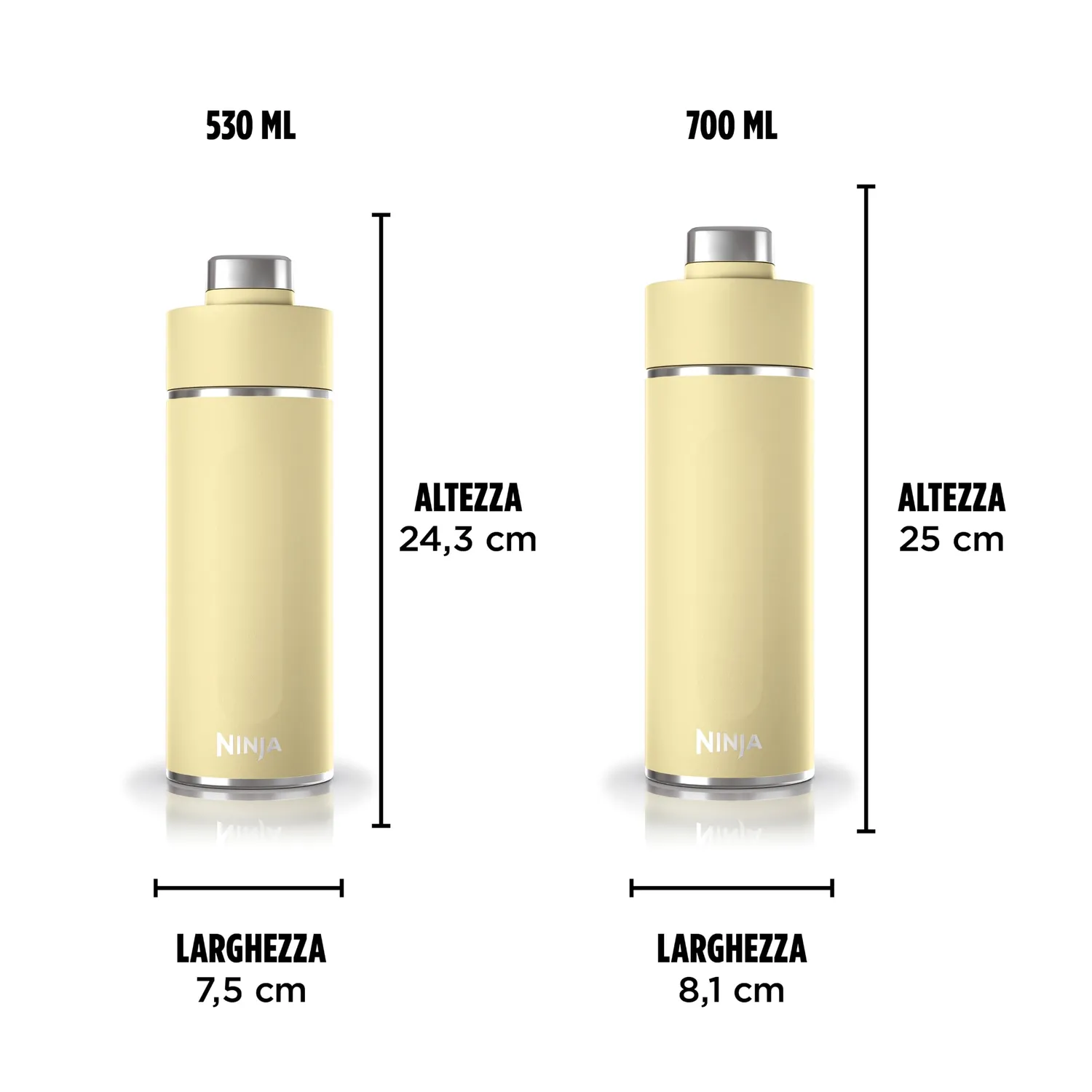 Ninja Thirsti DW2401EUUKYL borraccia termica gassate 700 ml giallo