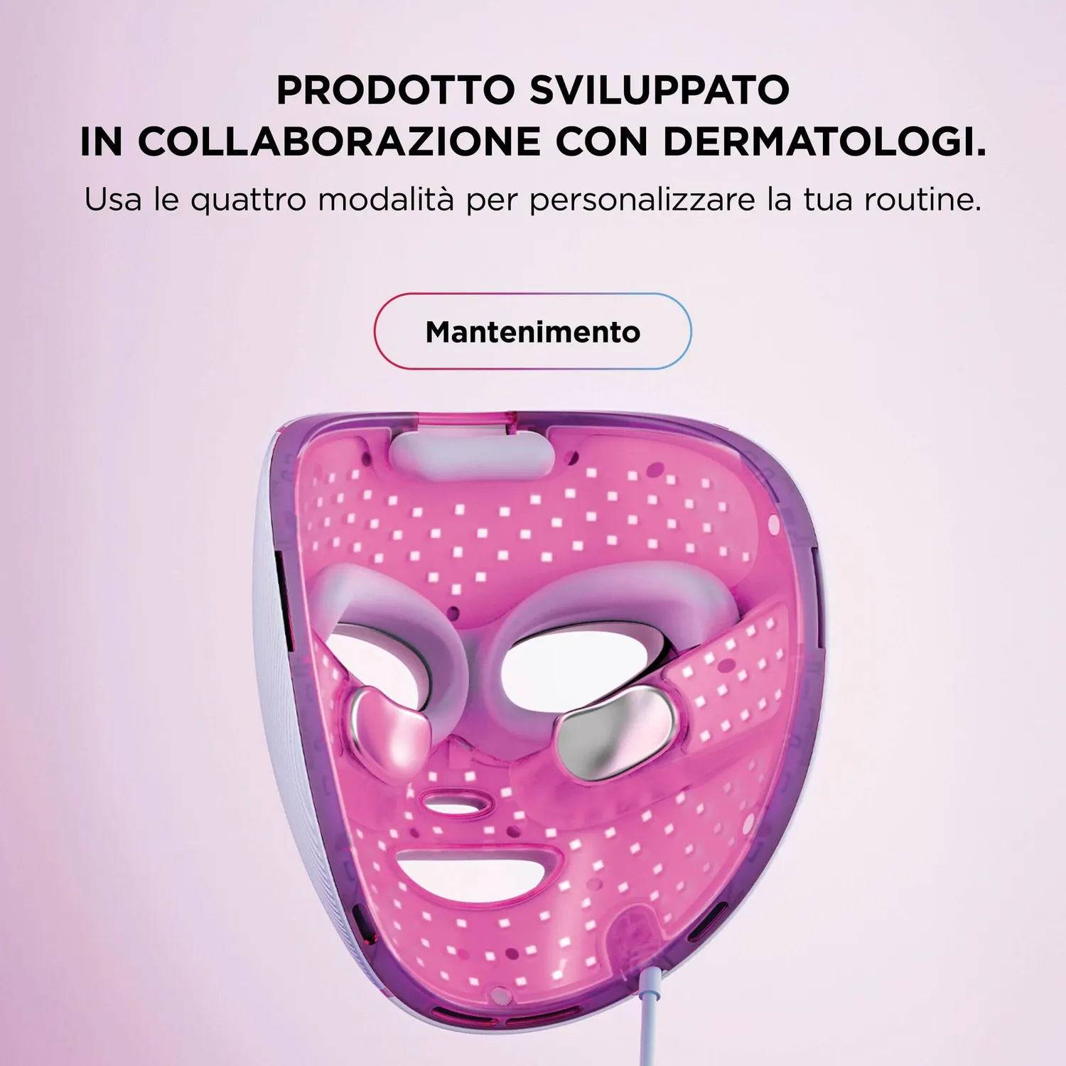 Shark CryoGlow FW312EU Maschera LED Viso Lilla