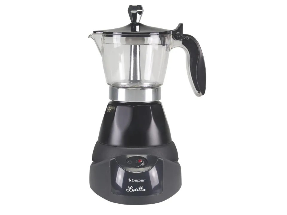 Beper BC.040N moka elettrica 3 tazze nera non programmabile