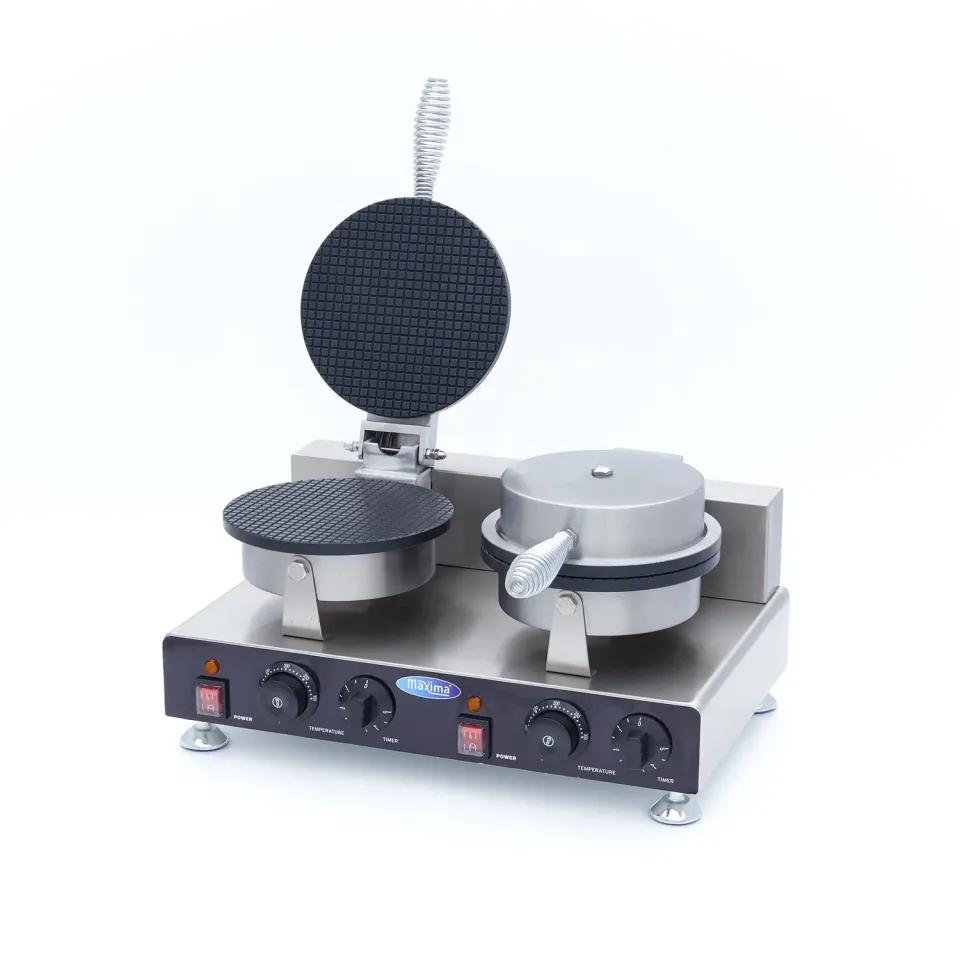 Maxima Cono Gelato 2 Pezzi Piastra Waffle Doppia