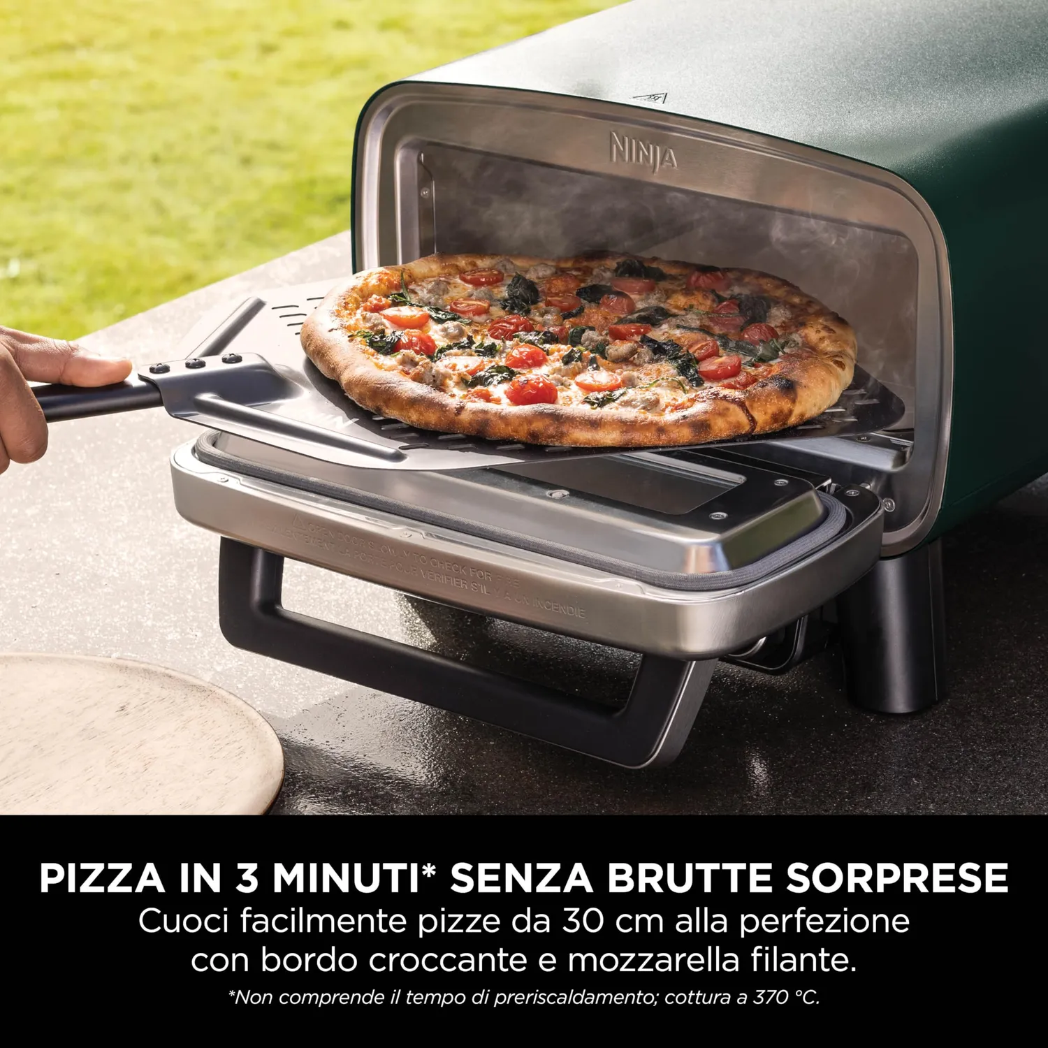 Ninja Artisan forno pizza da esterno verde 30 cm 370°C