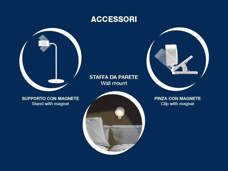 Beper P201UTP302 Lampada Lettura Senza Fili Bianca