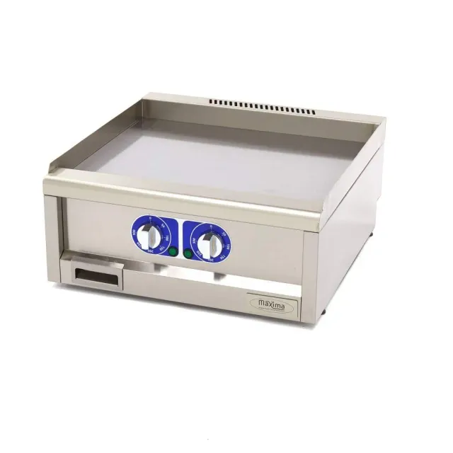 Pizza Maxima Piastra Elettrica Liscia 60x60 4500W Paraspruzzi