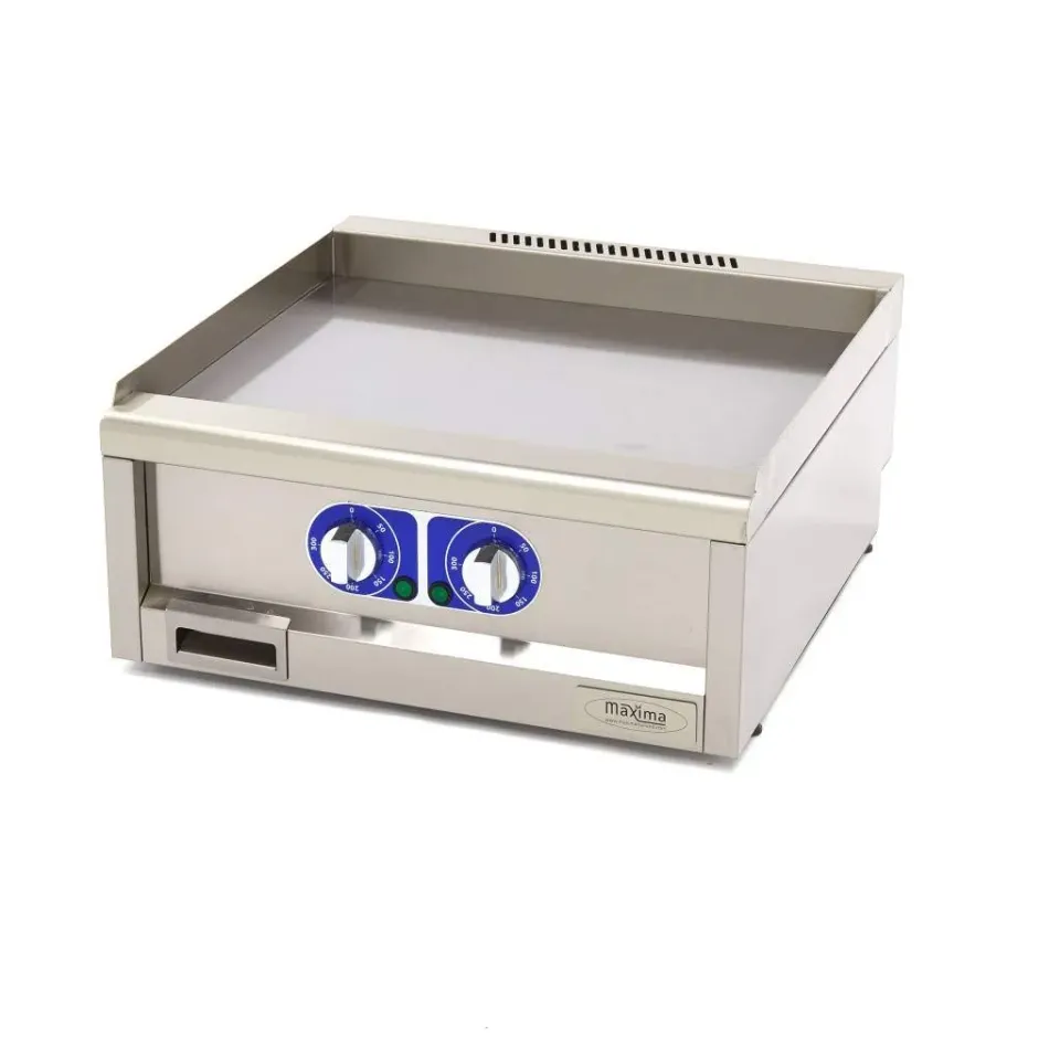Pizza Maxima Piastra Elettrica Liscia 60x60 4500W Paraspruzzi