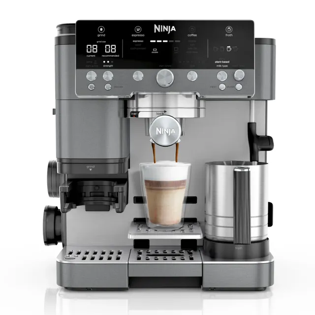 Ninja Luxe Premiere Macchina Caffè Espresso Grigio Metallizzato