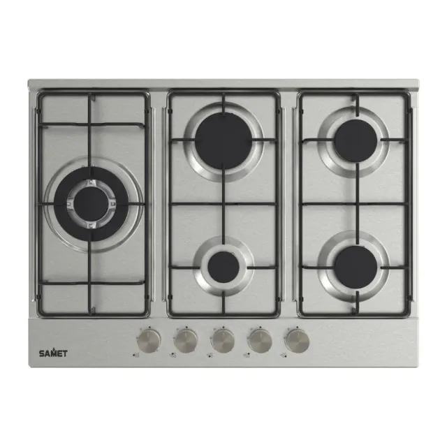 Samet Ercole2 piano cottura gas 5 fuochi 70 cm inox